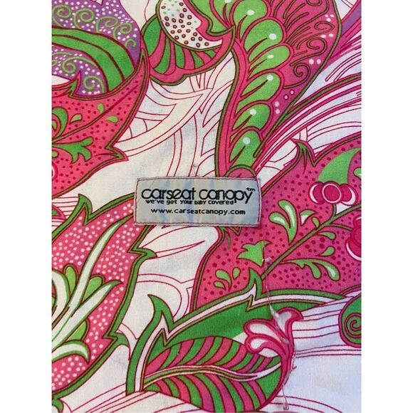 Car seat canopy pink paisley - Picture 2 of 5